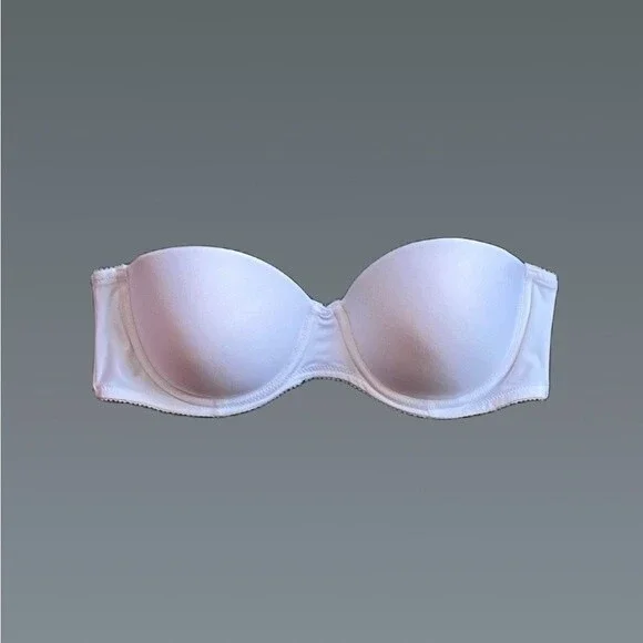 Lily of France White Strapless Push-up Bra in Size 34C - Picture 1 of 9